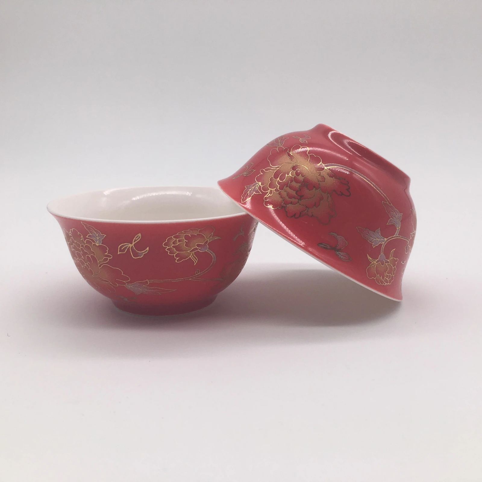2 Cups/lot Porcelain Under Glaze Tea Cup 45ml Chinese Kungfu Wedding Cup Of Tea