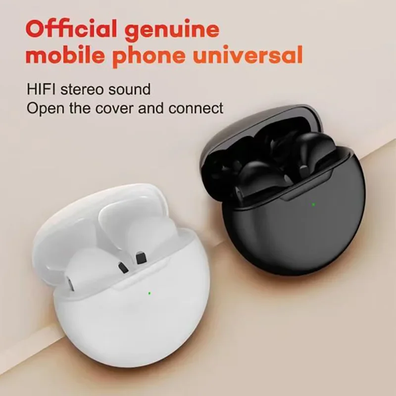 Bluetooth Pro 6/15 Pieces Tws Wireless Headphones Earphone 5.0 Stereo Headset Earbuds Pro6 Mini with Microphone Wholesale