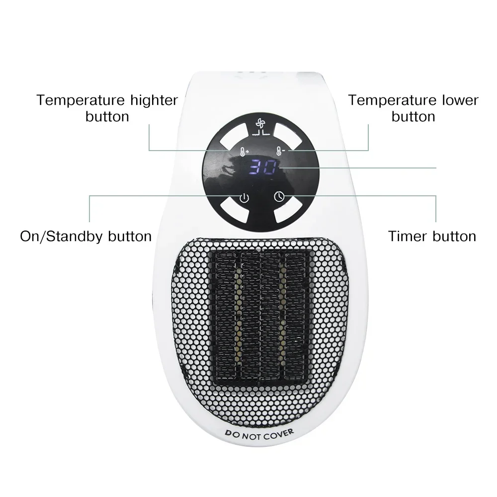 Mini ventilador calefactor portátil, calentador eléctrico de pared para el hogar, estufa de calefacción práctica, radiador, máquina calentadora para invierno, oficina y dormitorio