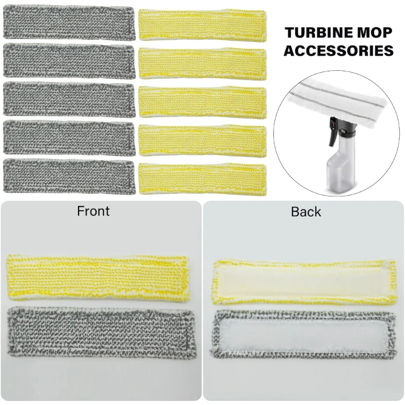 Pack of 10 Fiber Mop Pad Set Cleaning Pad Floor Cleaning Pad Cleaning Cloths Drop Shipping