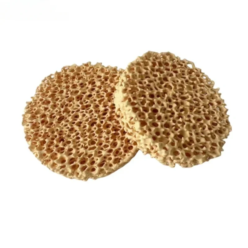 Zirconia Ceramic Filter Screen High-Quality ZrO2 Material 40MM Diameter Foam for High-Temperature Applications