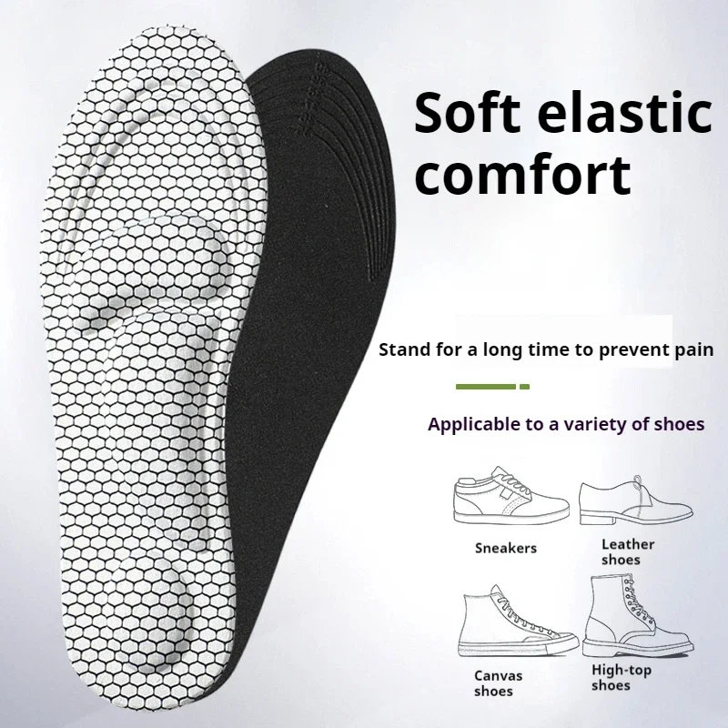 

4D Memory foam Shock Absorption Shoe Sole Insoles for Shoes Unisex Outdoor Running Sports Insole Graphene deodorizing Shoes Pads