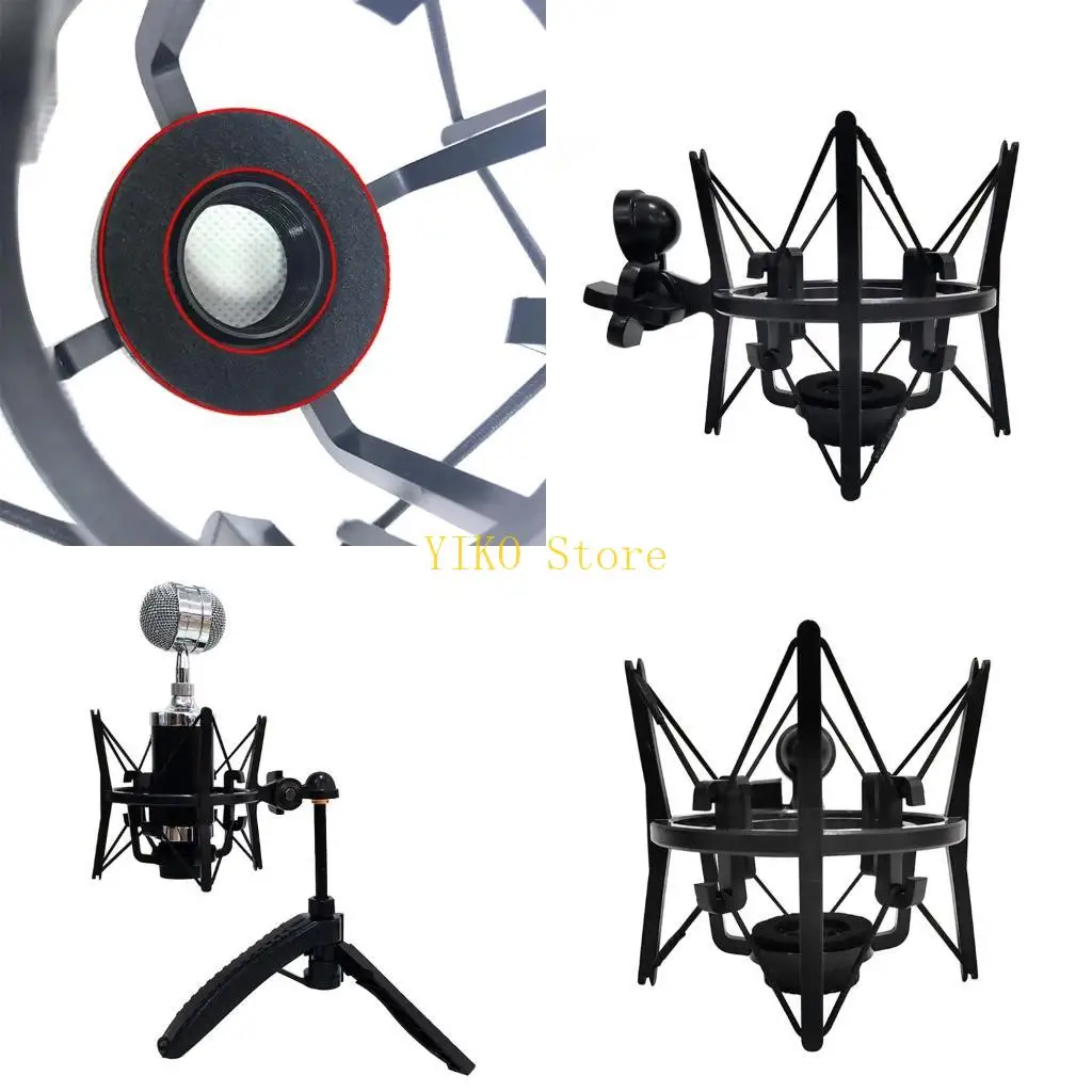 K32C Universal Microphone Shock Mount Adjustable Clip Holder Stand Recording Bracet