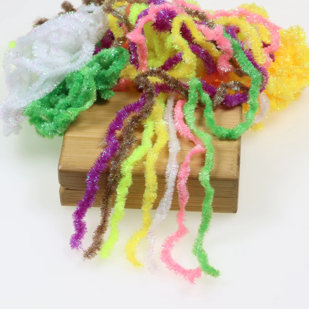 2bag 4mm/6mm Ice Dub Chenille Fly Fishing Tying Material Sparkle Antron Yarn for Trout Bass Steelhead Saltwater Fly Pattern - view 6