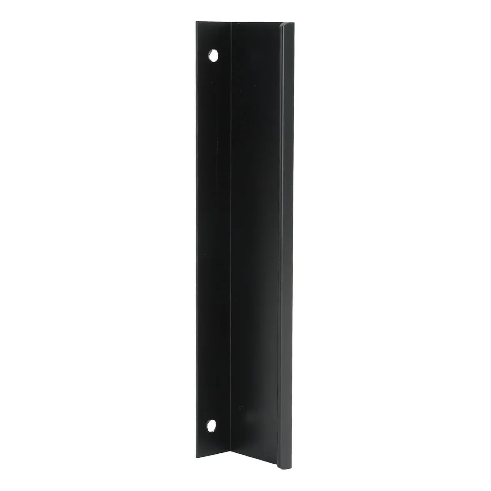 10pcs Modern Aluminium Alloy Cabinet Edge Pulls Black Concealed Mount Drawer Pull Handles Finger Pull Door Handles Drawer