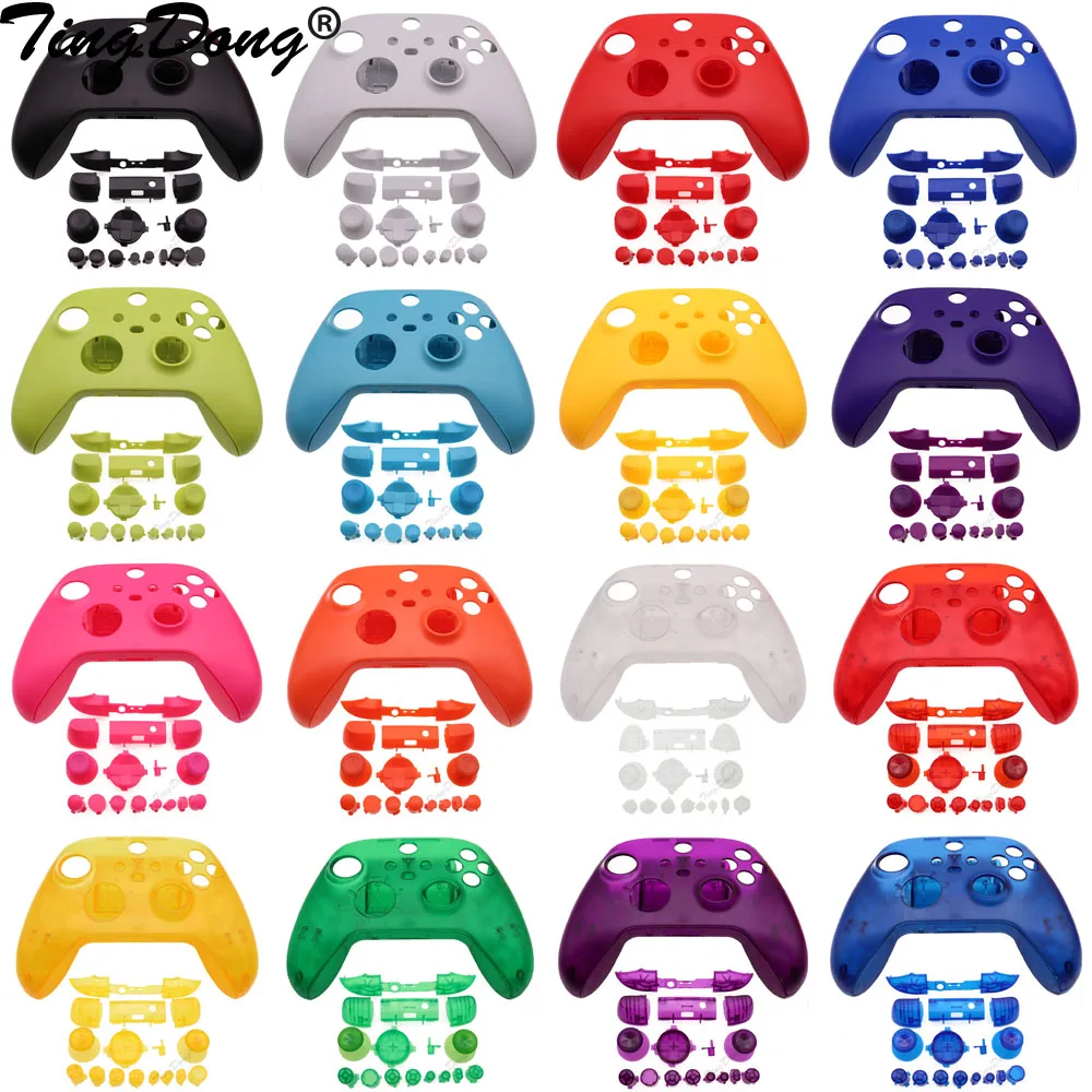 for Xbox Series X/S Mod Kit DIY Repair Sets Game Controller Full Housing Case Shell Buttons Plastic Replacement DIY Cover