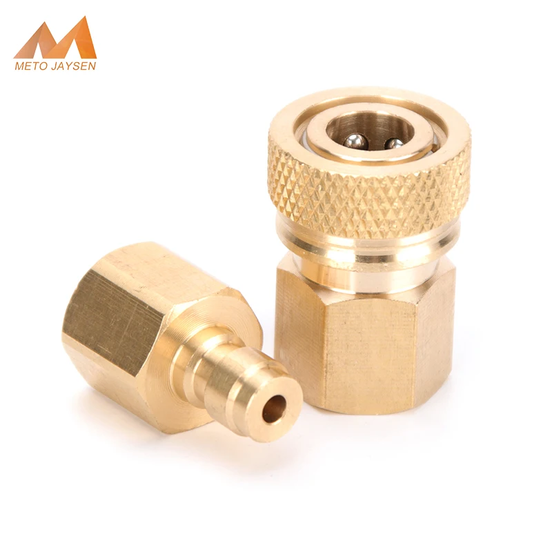 1/8NPT Quick Disconnect Coupler Fittings 1/8BSPP 8mm Copper M10x1 Female Plug Connector Socket 2pcs/set