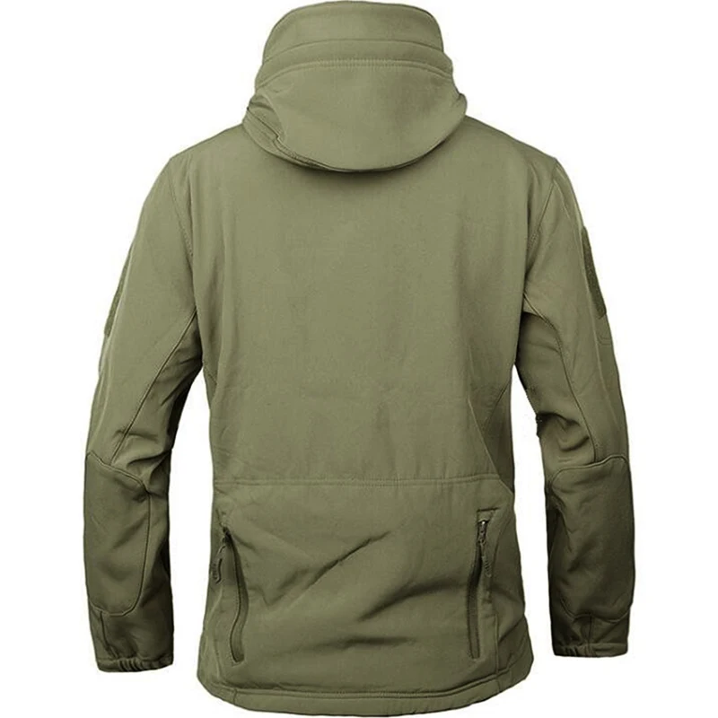 Chaquetas militares para exteriores para hombre, abrigos de bombardero con capucha, piel de tiburón, Concha suave, cortavientos táctico impermeable, chaqueta de combate del ejército