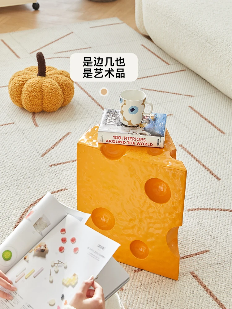 

Cheese edge cheesecake coffee table small apartment living room sofa corner table