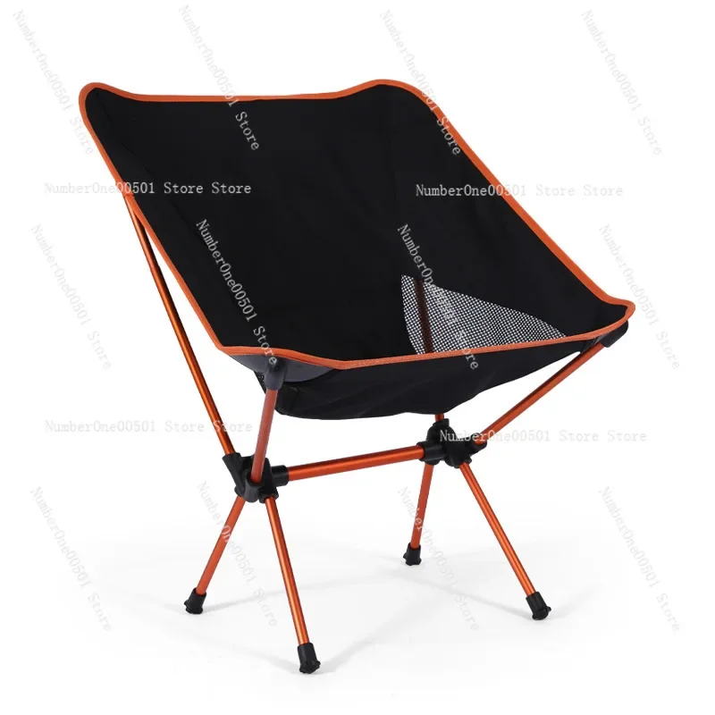 Outdoor Ultra-light Aluminum Alloy Moon Chair Portable Folding Leisure Chair Camping Self-driving Barbecue Fishing Sketch Chair