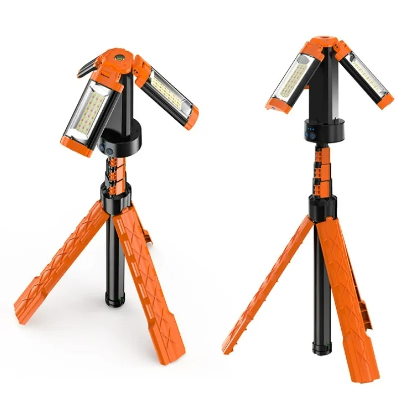 9000mAh Rechargeable Camping Work Light Dimmable Magnetic Emergency Flashlight Detachable Tripod Stand 186cm 74Inch Max Height