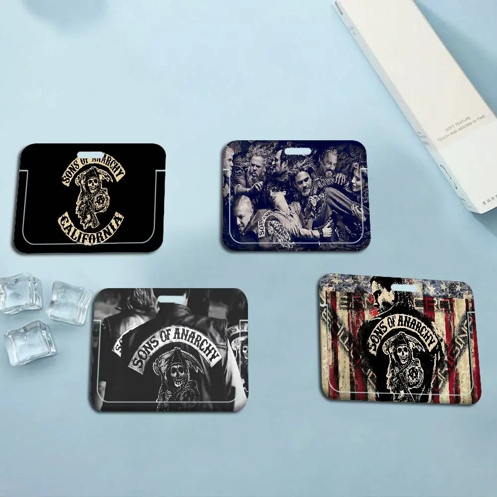 Classic Crime S-Sons Of A-Anarchy Working Bank Credit Card Holders With Long Lanyard Employee Name ID Card Cover Holder Nurse