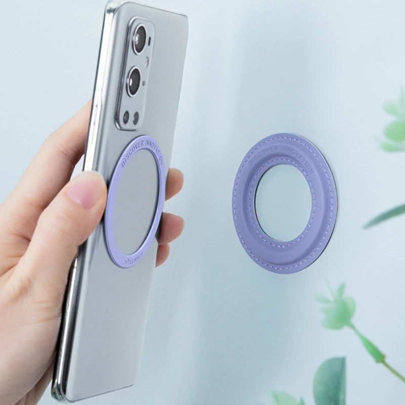 لوحة معدنية صغيرة مستديرة لزجة لوظيفة الهاتف اللاسلكية ملصق حلقة ملصق، للهاتف الخليوي اللاسلكي