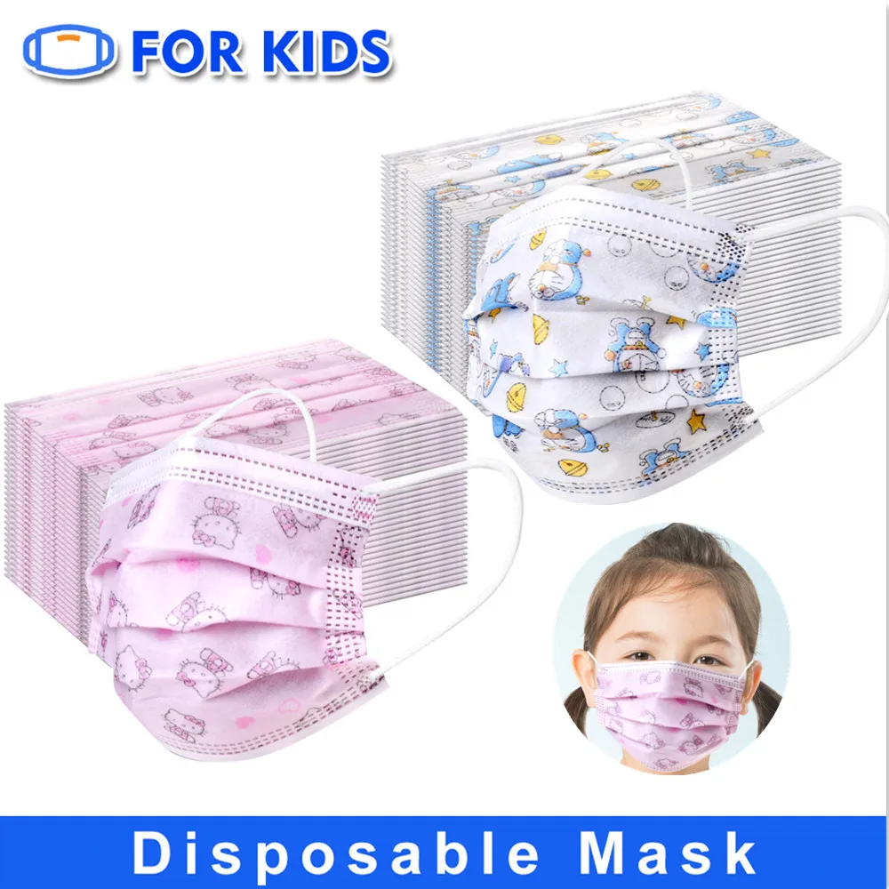 

10-200PCS Cartoon Kitty Child mask children mascarillas quirurgicas homologadas nios kids face mask masque chirurgical enfant