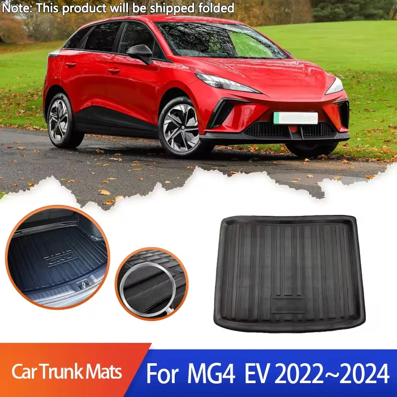 Car Trunk Mats For MG4 EV EH32 Mulan 2022 2023 2024 Anti-Slip Rear Boot Cargo Liner Covers Protect Tray Carpet Auto Accessories