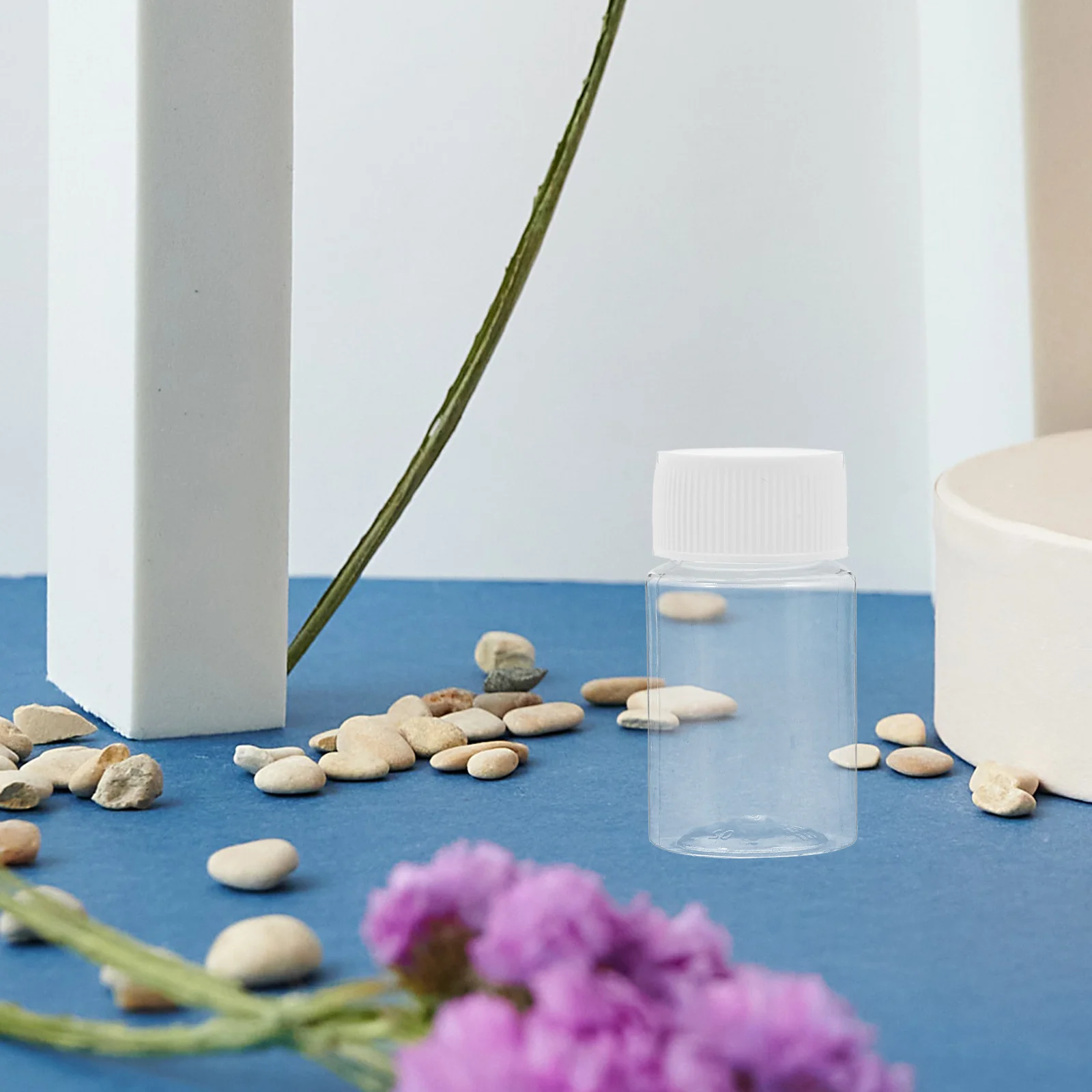 

10Pcs Wide Mouth Reagent Bottles Plastic Storage Container Caps for Laboratory Sample Liquid Solid