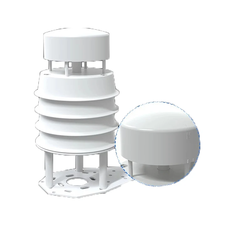 7-In-1 Optical Rain Gauge Small Weather Station Sensor Transmitter RS485 Output Ultrasonic Wind Speed and Direction