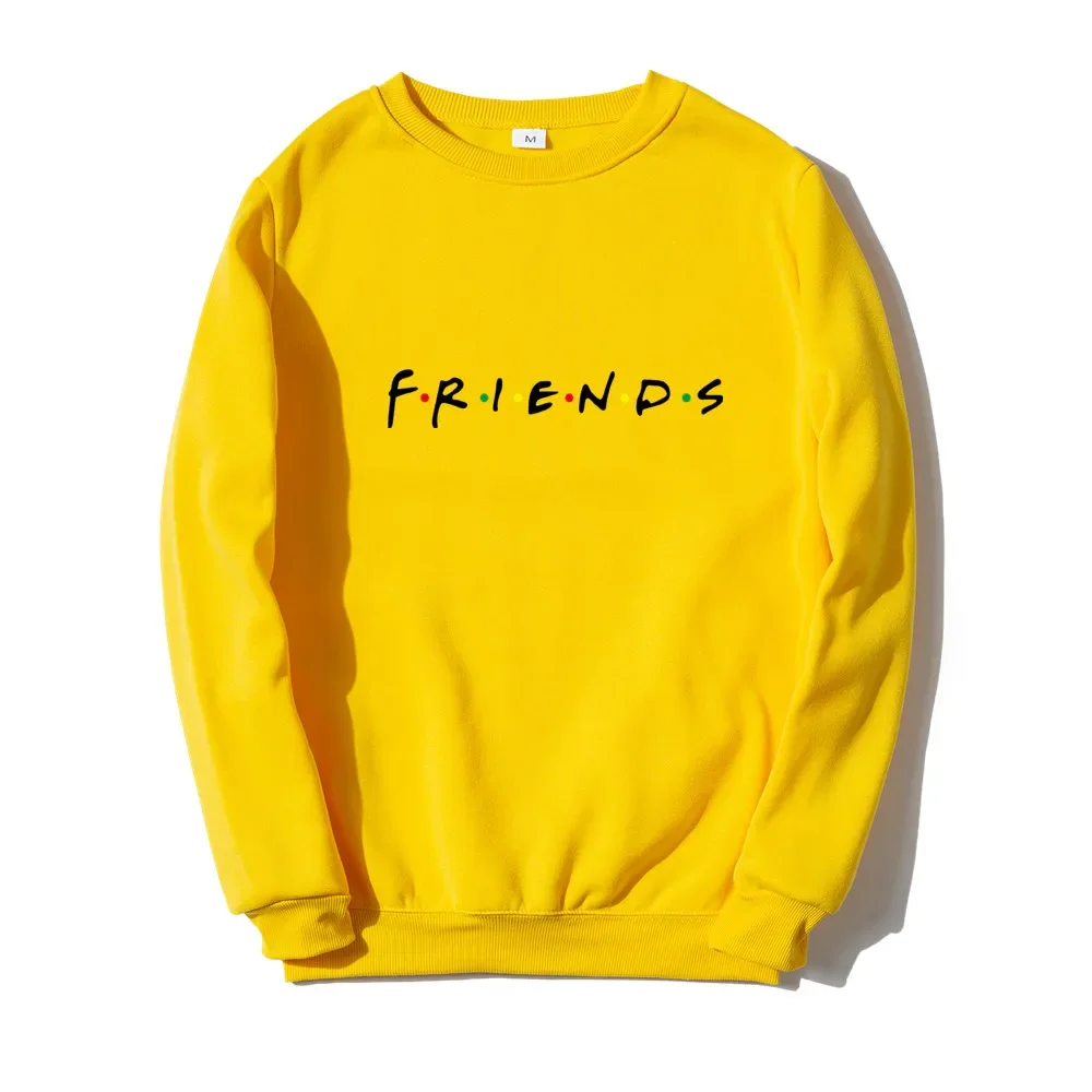 Friends Logo Hoodie Red Black Pink Sweatshirts Harajuku Aesthetic Long Sleeve Men Casual Fleece pullover Sweatshirt Streetwear