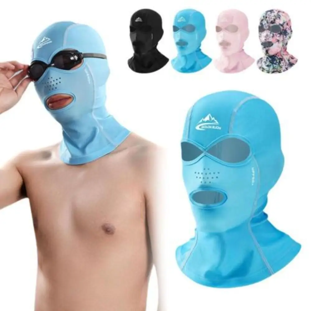 Spandex Sunscreen headgear New Swimming Accessories Polyester Swimming Cap Beach Swimming Mask