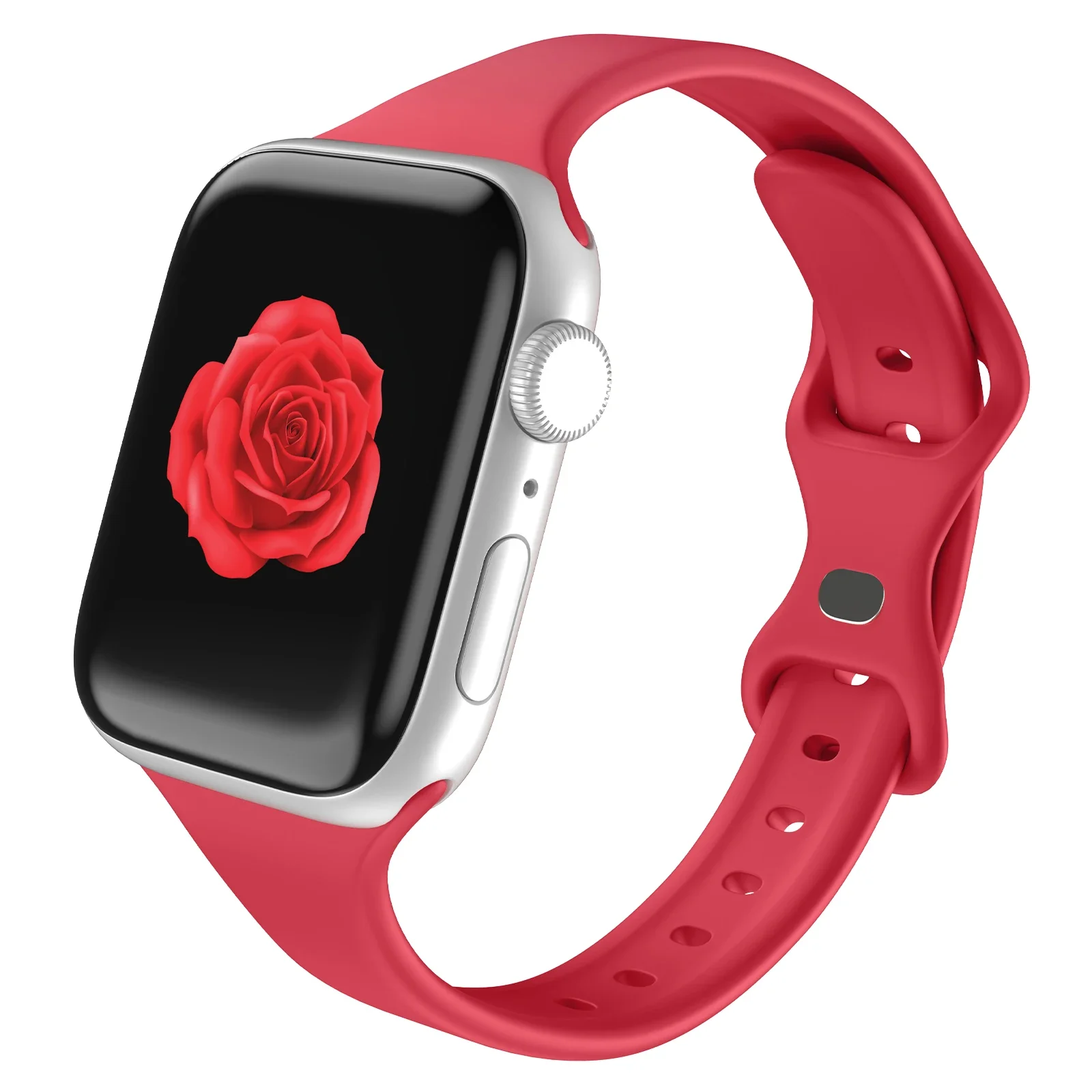 Тонкий силиконовый ремешок для Apple Watch Correa Women Slim 38 мм 40 мм 41 мм 42 мм 44 мм 45 мм 49 мм, спортивный ремешок из мягкой резины для iWatch