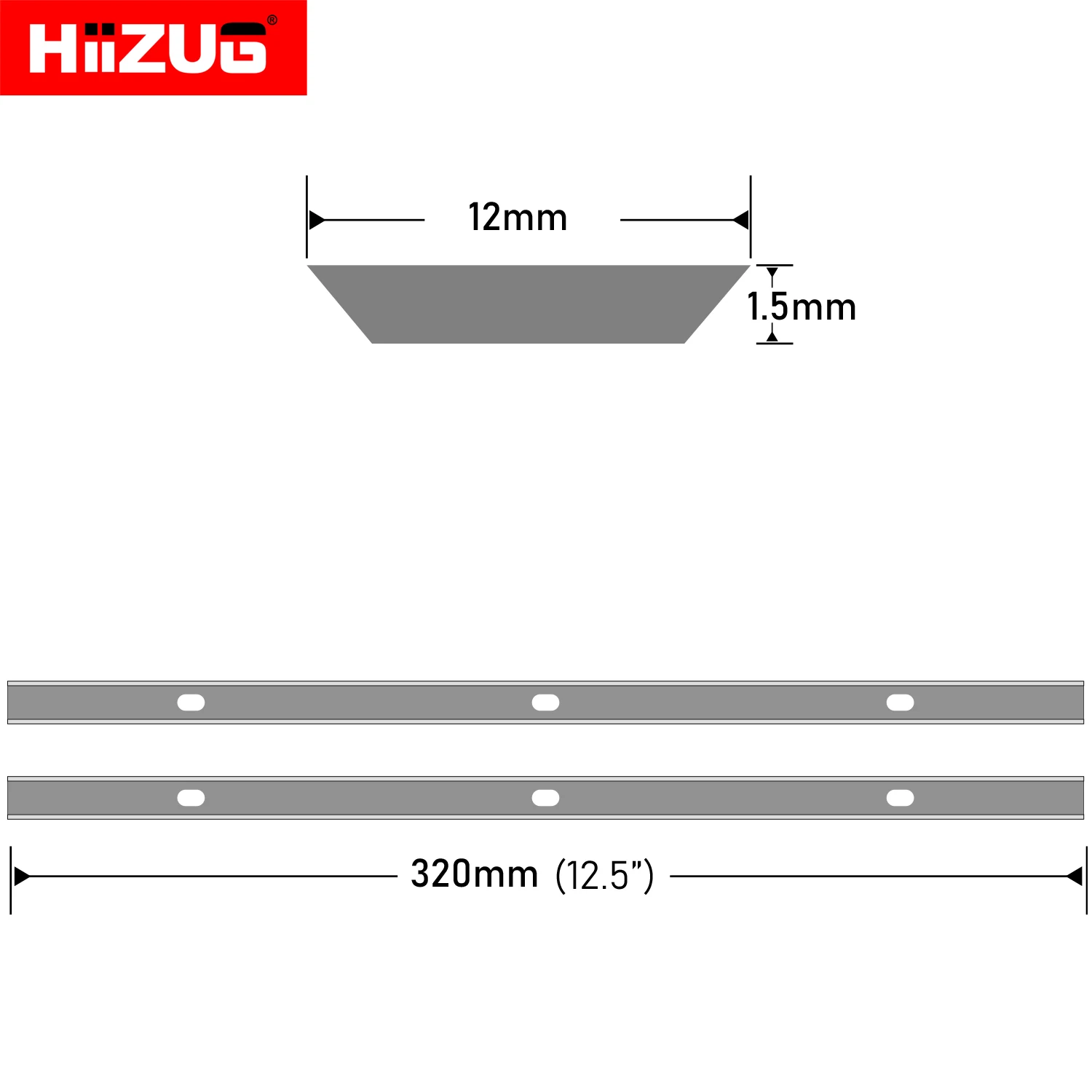 Imagem -04 - Lâmina de Plaina para Facas 320x12x1.5 mm para Triton Tpt125 Delta 22560 Tp400ls Artesão 21758 Wen 6550 Delta Plaina Hss Peças