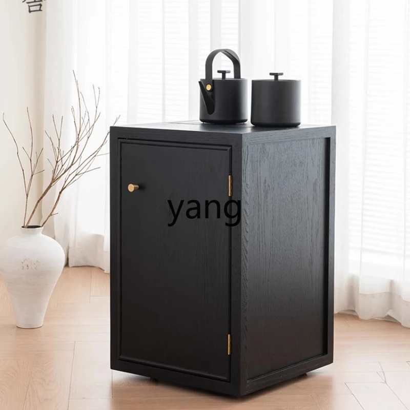 

LH Mobile Tea Cabinet Solid Wood Tea Table Side Cabinet Kettle Cabinet Tea Trolley