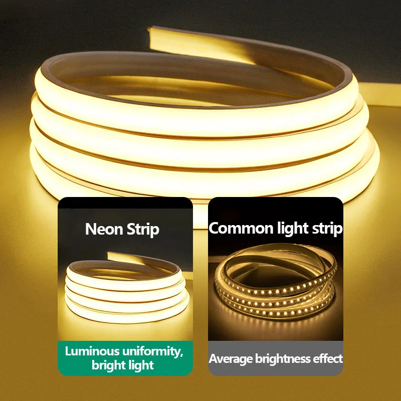 5/10/20 meters LED warm white light strip can be cut living room decorative light strip room background decoration plug-in light