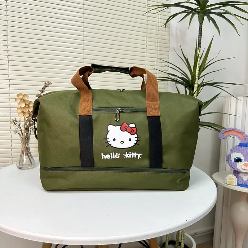 حقيبة Hellokittys Downhill Bag Sanrios حقيبة سفر بكتف واحد لطيفة ذات سعة كبيرة للغاية حقيبة كروس للياقة البدنية المحمولة