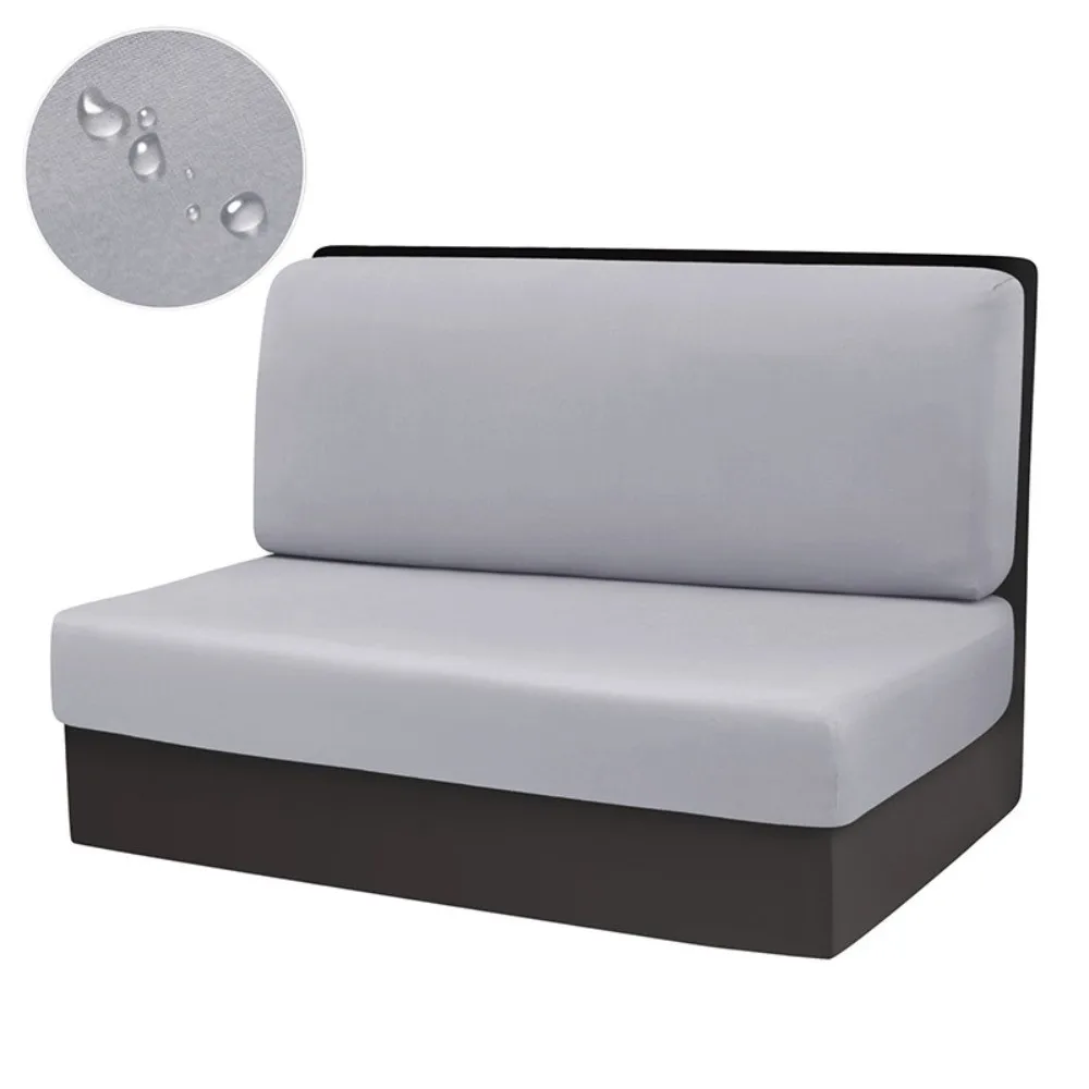 2pcs/set Stretch Fabric RV Dinette Cushion Covers Dust-Proof Soft Bench Backrest Slipcove Slip-on Design Full Coverage