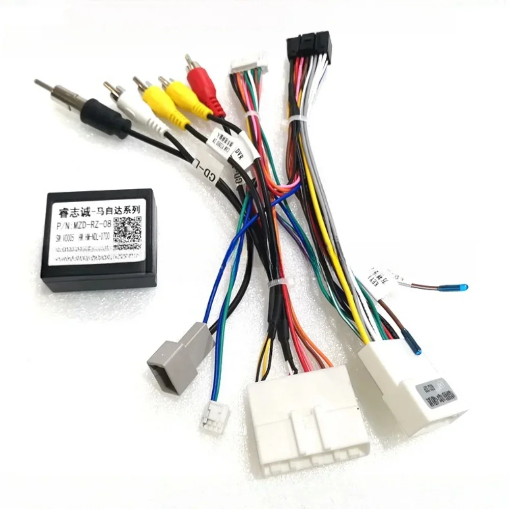 16 Pin Power Cable with Canbus Box For Mazda 3 Axela 2014-2019/ATENZA 2017-2020/CX-4 2018/ CX-5 2019 2 Din Android GPS Radio Car