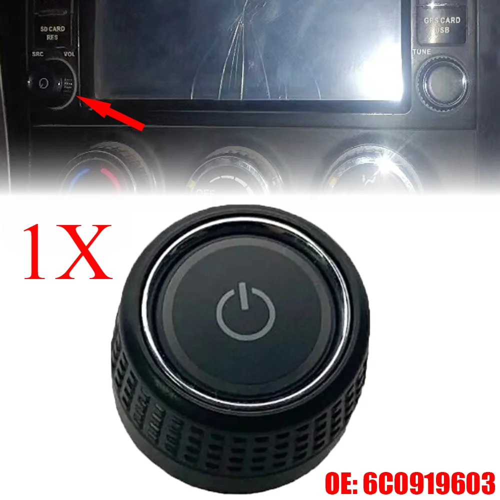 1X For VW Cross Polo 5 6R GTI Vento Golf 6 Jetta A6 Bora Skoda Interior Radio CD Control Rotary Knob GPS Screen Switch Button