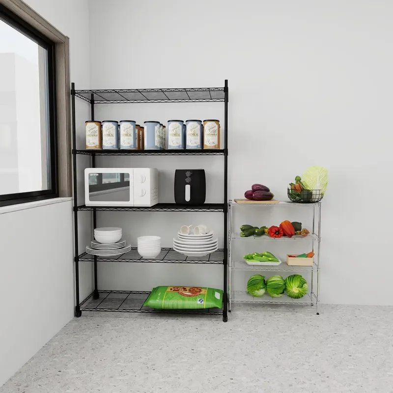 Multi Tier Snack Storage Cabinet Floor Standing Mobile Cart With Wheels Small Kitchen Organizer Rack For Food And Drinks