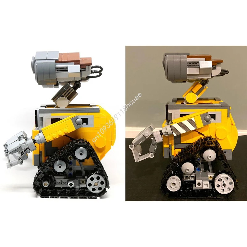 ตัวต่อ MOC WALL-E รุ่นปรับปรุง 704 ชิ้น ของขวัญคริสต์มาส ของตกแต่งบ้าน DIY เหมาะสำหรับตกแต่งภายในโชว์รูม