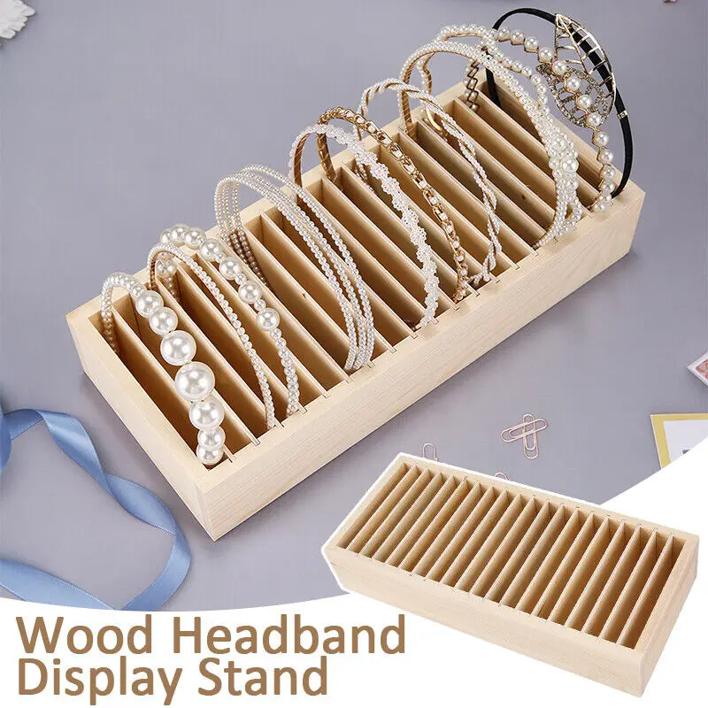 

1PC Wood Headband Display Stand Bracelet Hairband Storage Rack Holder Detachable Hair Scrunchie Chains Accessory Stand New