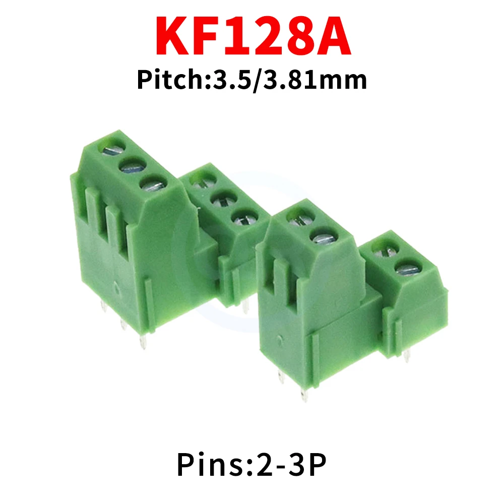10 Pcs 3.5/3.81mm Pitch KF 128A 128HL MF-124 Double Row Splicable Screw PCB Terminal Block