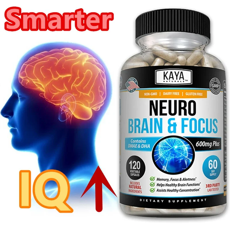 NeuroBrain for Memory and Concentration - Nootropics Brain Support Supplement - Focus and Learning Accuracy - Cognitive Function