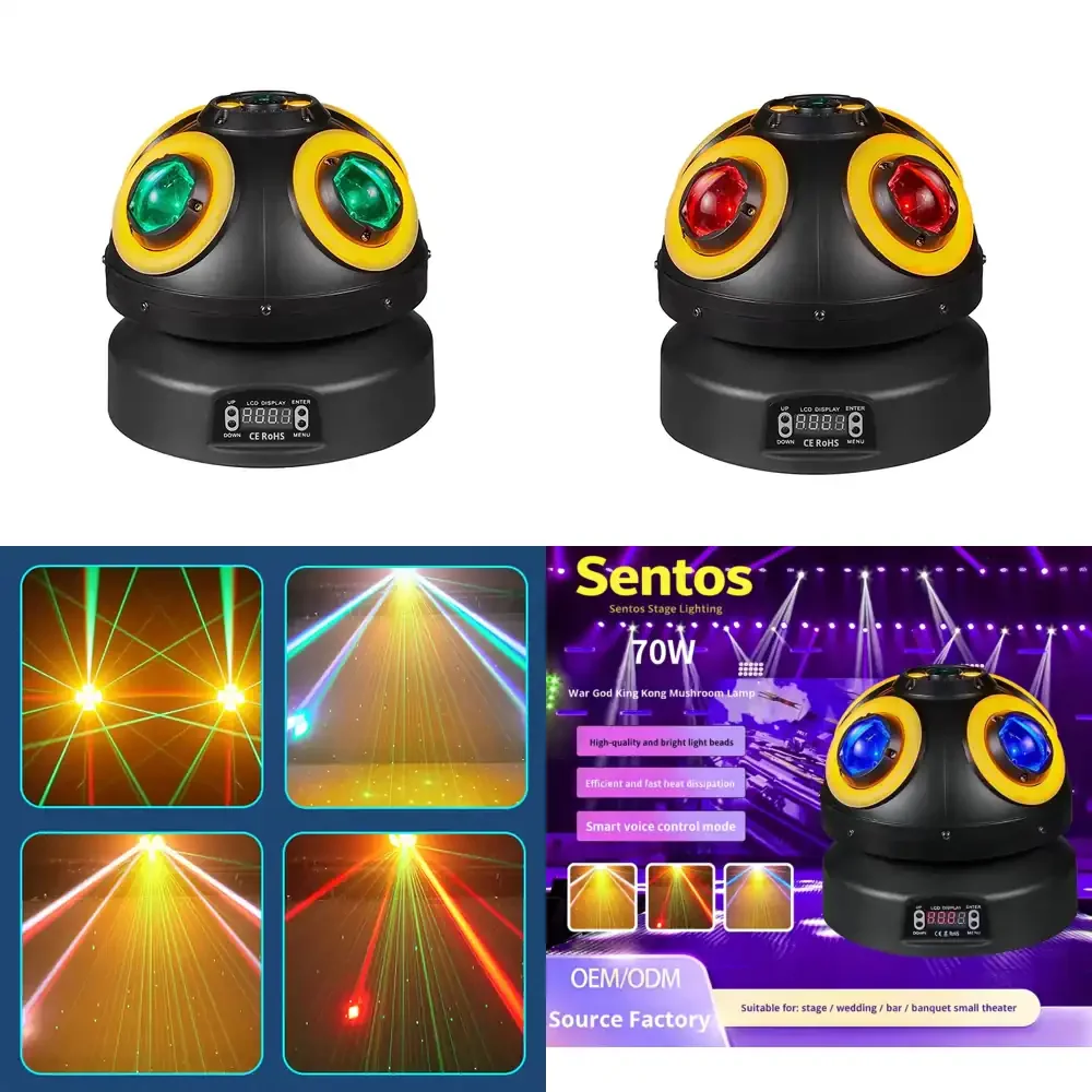 70W LED Mini Mushroom for Indoor KTV Bar Rotating Sound-Controlled Colorful Disco Moving Stage