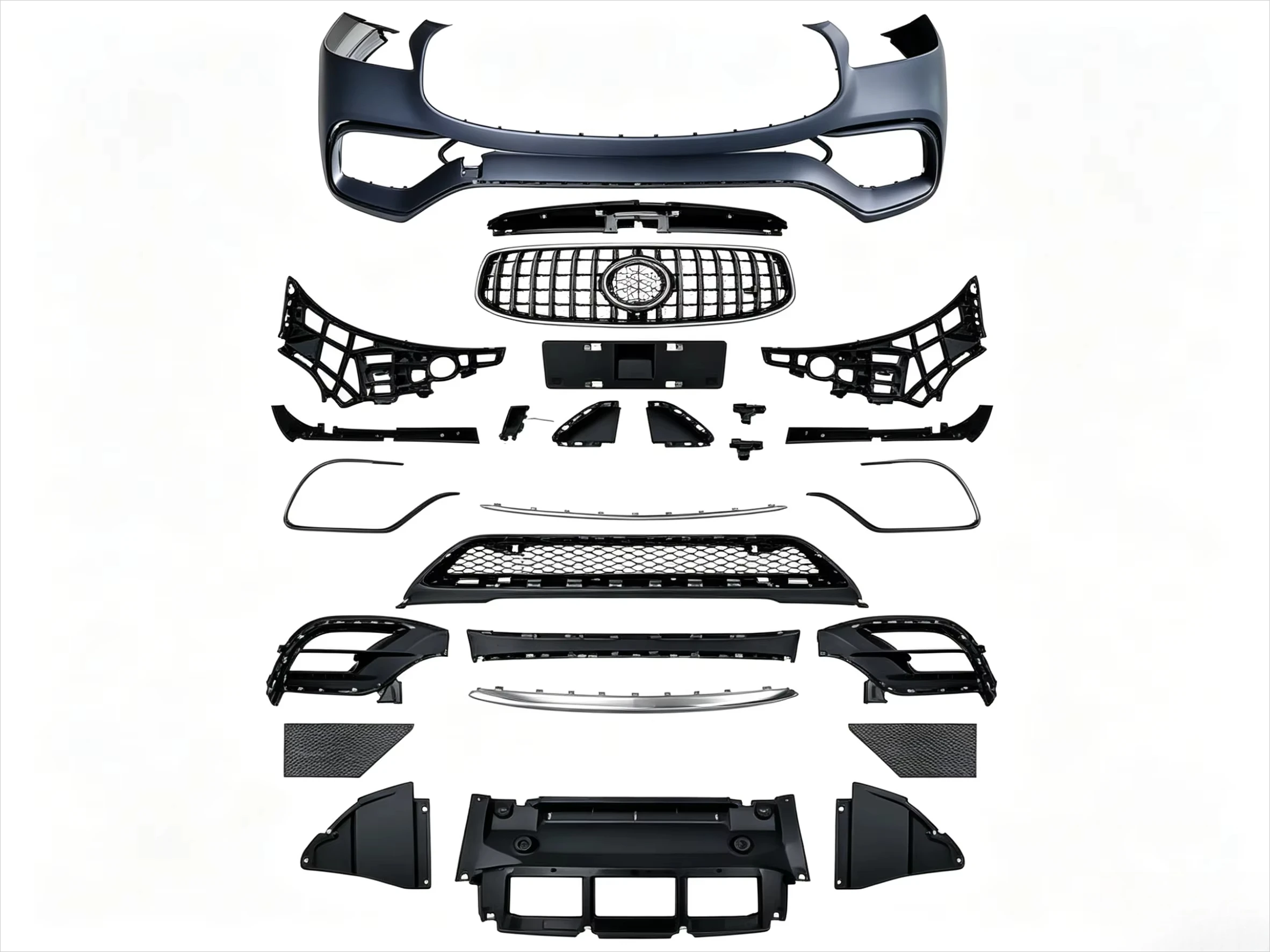 Wholesale Car Body Kits for GLS X167 2019 Onwards Convert to GLS63 AMG Look Front Bumper Rear Diffuser Grille Body Parts 6