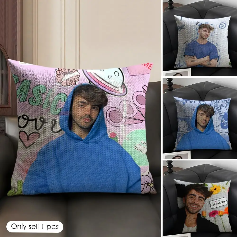 Celebrity Fede V-Vigevani Cushion Cover Natural Linen Organic Fabric Double-Sided Printing Sofa Home Decor Gift Pillow Case