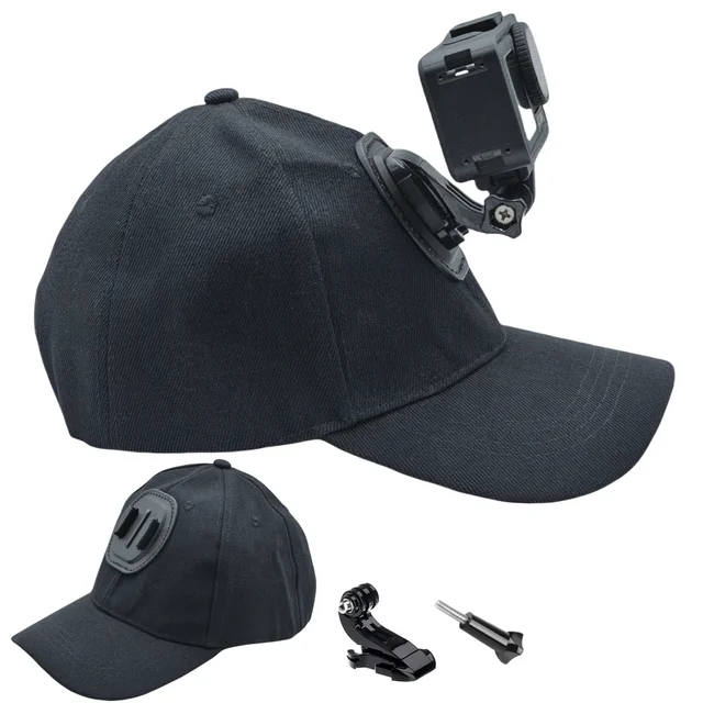 Czapka przeciwsłoneczna do Gopro Hero 13 12 11 10 9 8 7 Insta360 X5 X4 X3 X2 Eken DJI OSMO Action 5 4 Pro Akcesoria do kamery Czarny