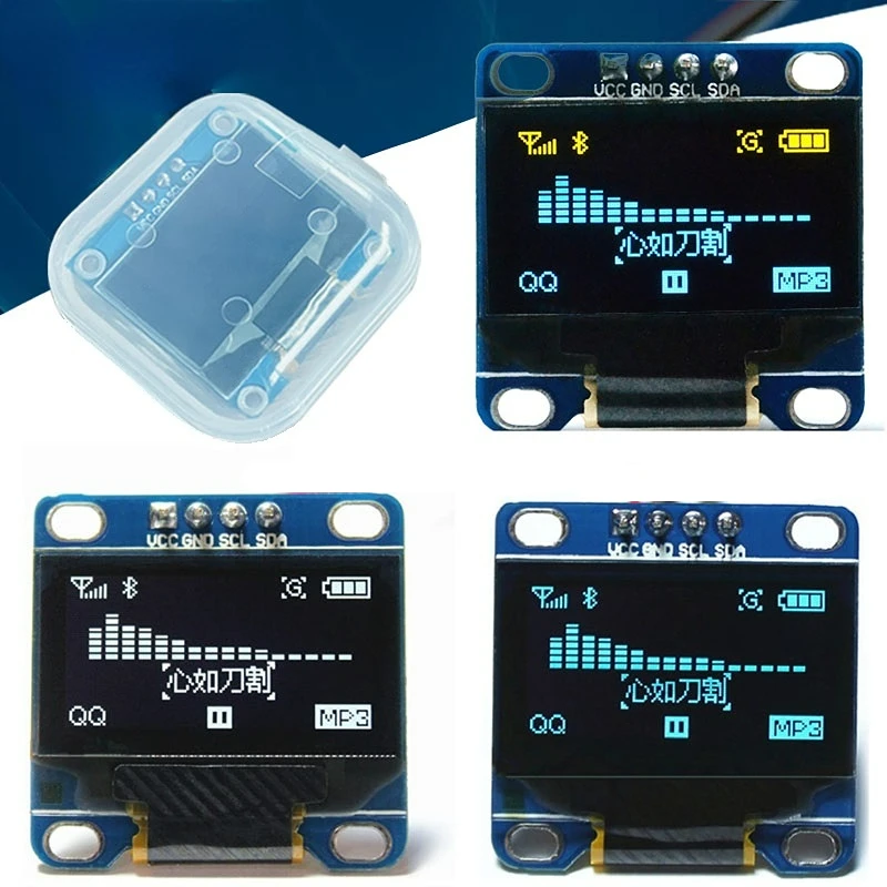 

0.96 Inch OLED Display Module SSD1306 I2C IIC SPI Serial 128X64 LCD 4 Pin YellowBlue WhiteBlue for Arduino (No welding)