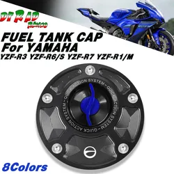 New 2025 For YAMAHA YZF-R3 YZF-R6/S YZF-R7 YZF-R1/M Aluminum Fast Gas Fuel Filler Cover Motorcycle Quick Open Gas oline Tank Cap
