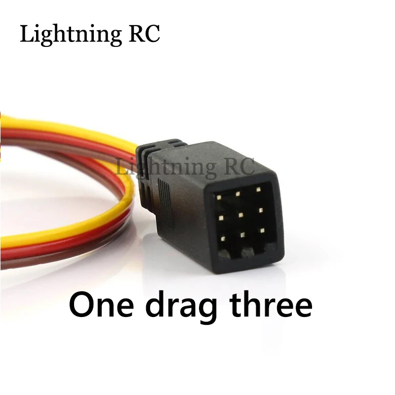 INJOIN RC Red Spider Model Car Boat Model Aircraft One Tow Two/One Tow Three Y Line Servo Extension Cable R88