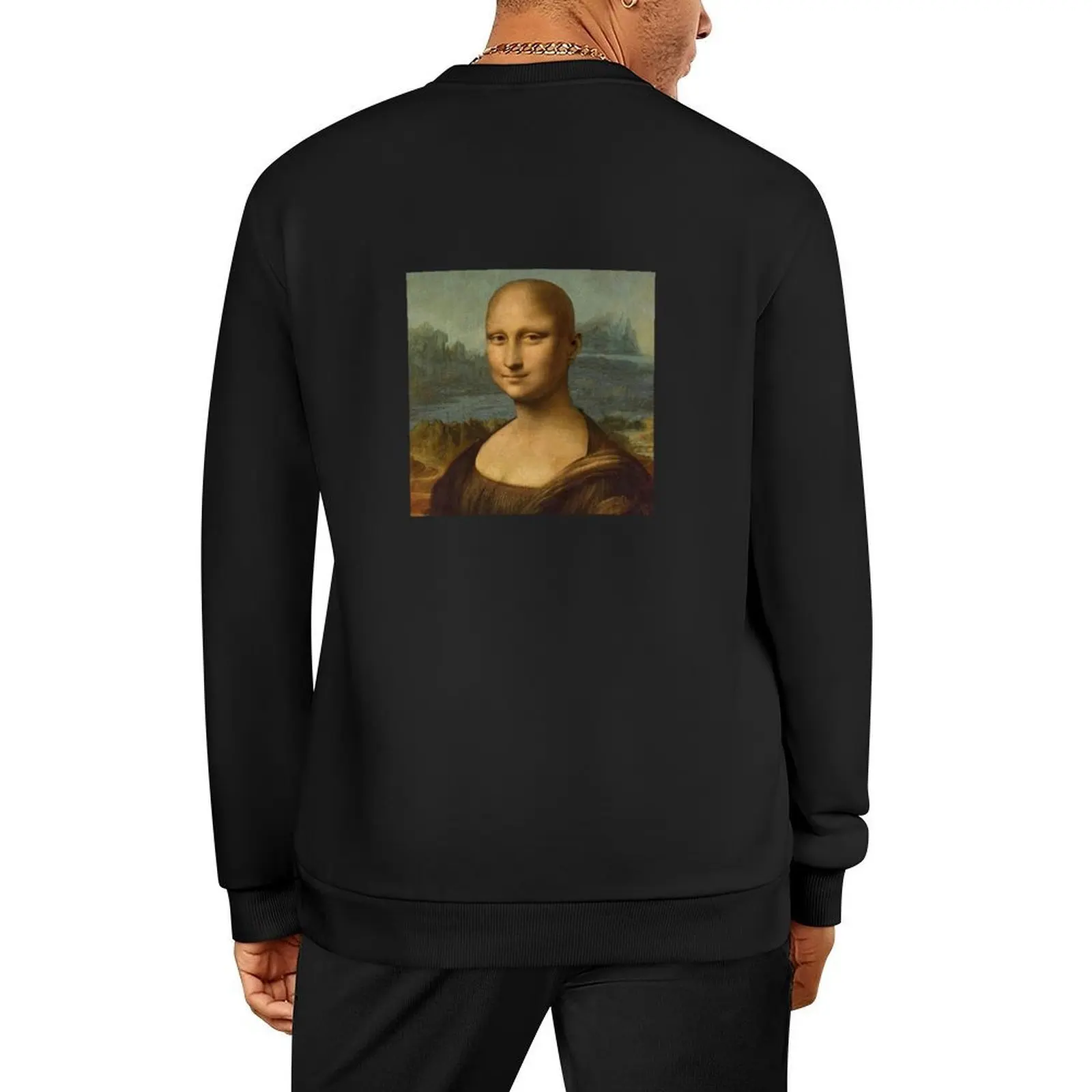 

Mona Lisa Monalisa Bald Meme Pullover autumn clothes graphic t shirts men men's coat winter clothes sports sweatshirt man