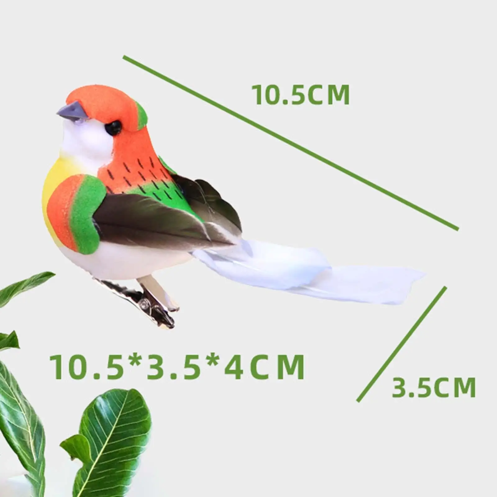 6x Artificial Birds Tree Ornaments Lifelike Clip on Simulation Birds for Crafts Yard Art Micro Landscape Branches Decoration