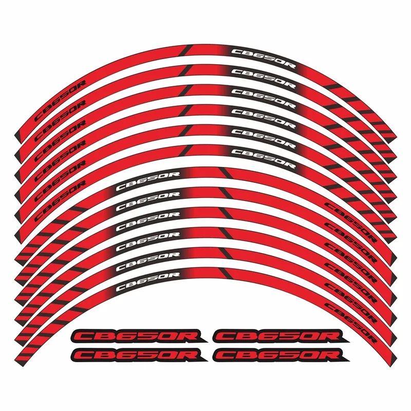 

For Honda CB650R CB650 R Motorcycle Parts Contour Wheel Decoration Decal Sticker - Red