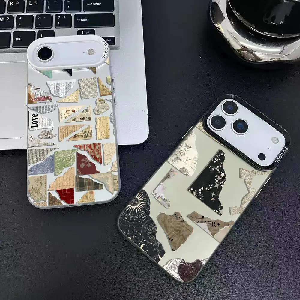 Etui na telefon iPhone 17 16 15 14 13 12 11 Pro Max Air Matte Laser Aurora Odporne na wstrząsy Funda art Shredded tatter INS