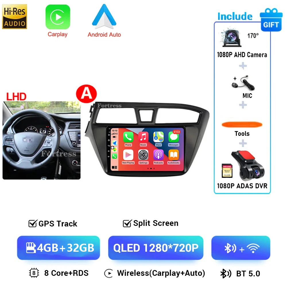 Auto radio voor Hyundai i20 2 II GB 2014 - 2018 Android 16 inch scherm Multimedia autoradio navigatie stereo videospeler Carplay Auto