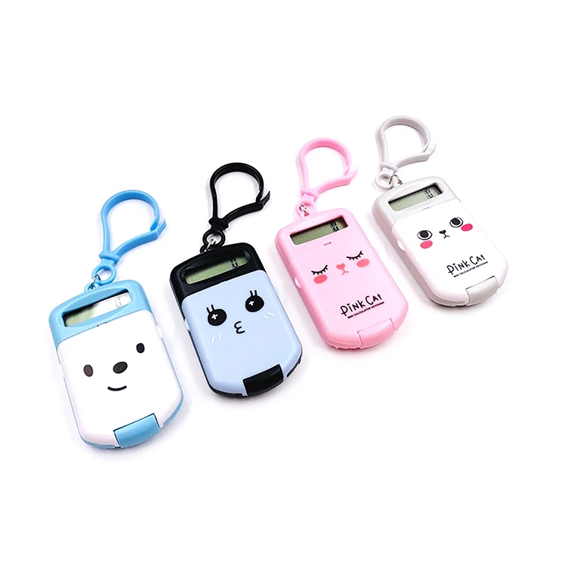 Portable Creative Mini Calculator Keychain Cartoon Cute Calculator Office Supplies Kawaii Mini Calculator School Supplies