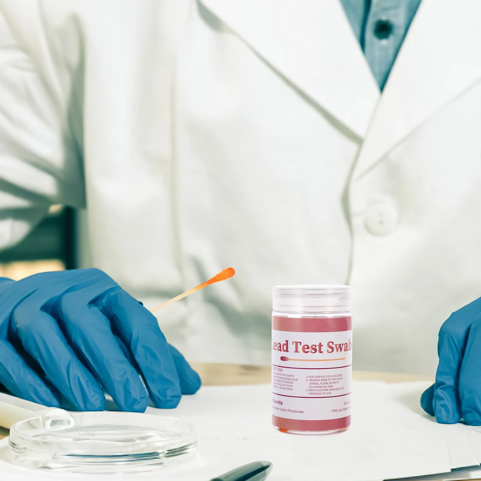 

1 набор одноразовых тест-полосок для определения содержания свинца в керамике, дереве, металле, портативный набор для быстрого тестирования содержания свинца